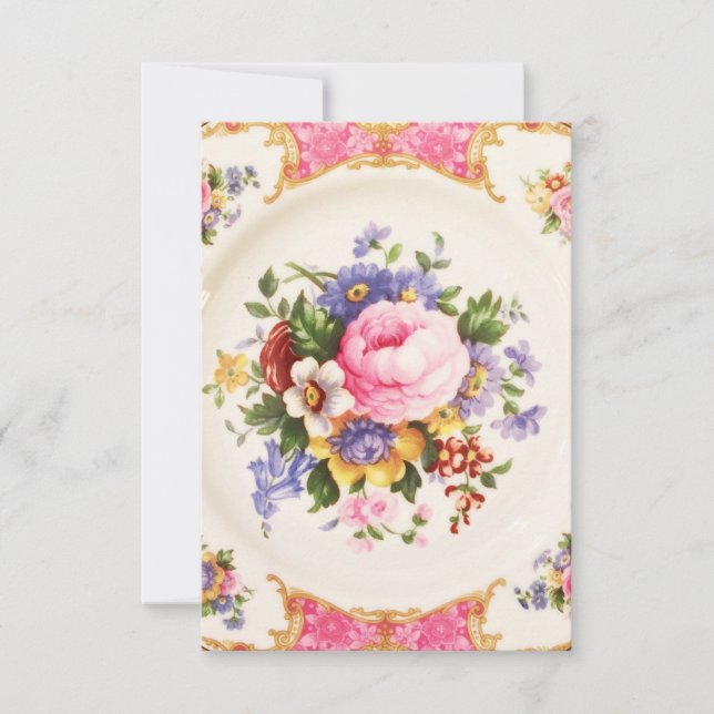 Tarjeta De Agradecimiento Gracias cardar por fiesta de merienda-cena del (Anverso)