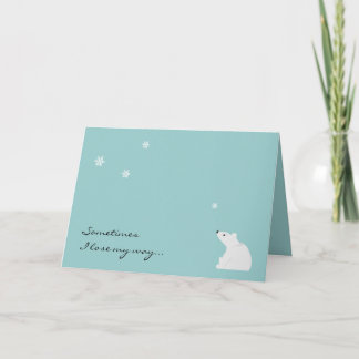 Tarjeta De Agradecimiento Gracias cardar por papá: Oso polar