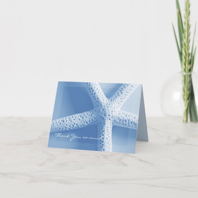 Tarjeta De Agradecimiento Gracias Cards Beach Theme (Anverso)