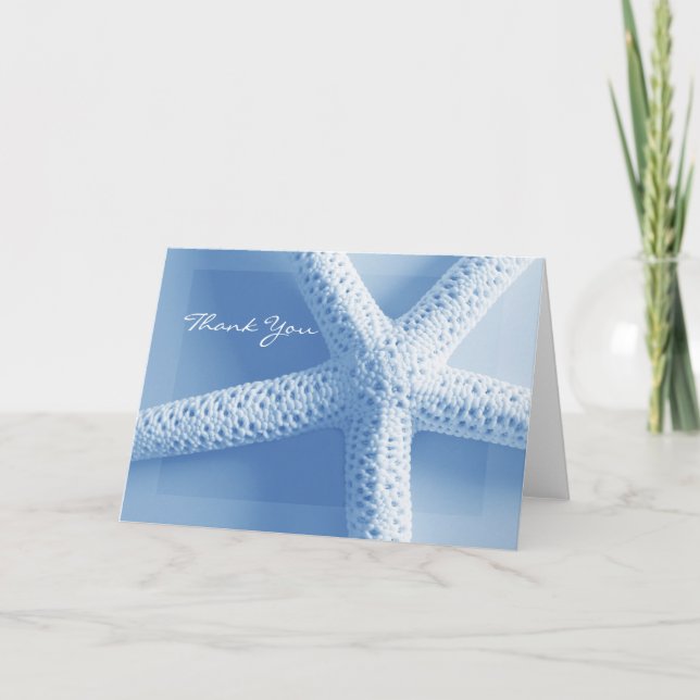 Tarjeta De Agradecimiento Gracias Cards Beach Theme (Anverso)