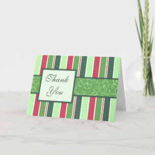 Tarjeta De Agradecimiento Gracias Cards Holiday Stripes