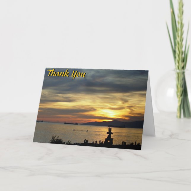 Tarjeta De Agradecimiento Gracias Cartas de Personalizados de paisajes de Va (Anverso)