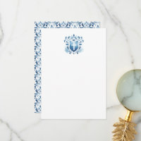 Gracias Cartas Dusty Blue Escudo & Cross