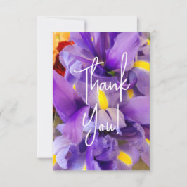 Tarjeta De Agradecimiento Gracias Cartas Flores De Tulipanes Púrpura