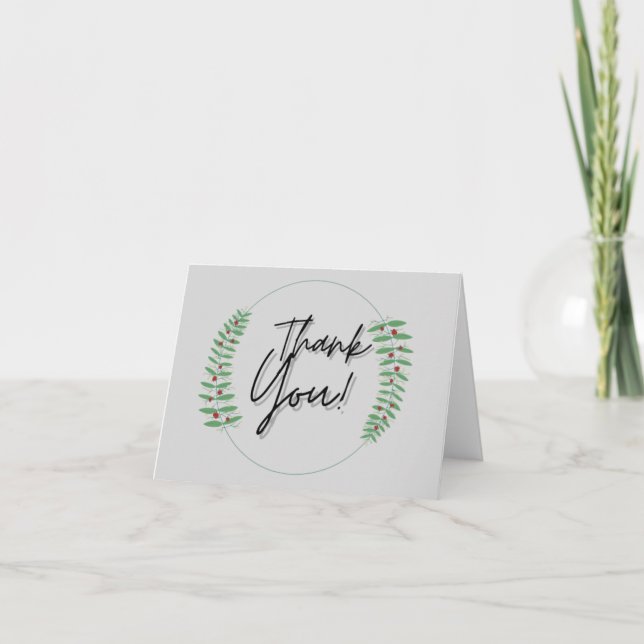 Tarjeta De Agradecimiento Gracias Cartas, interior en blanco (Anverso)