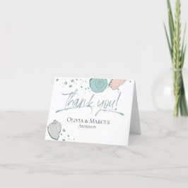 Tarjeta De Agradecimiento Gracias | Castillos de coral y lilac