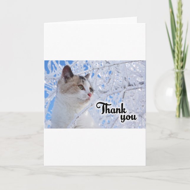 Tarjeta De Agradecimiento Gracias Cat (Anverso)