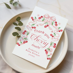 Tarjeta De Agradecimiento Gracias Cherry Many Cherry on top