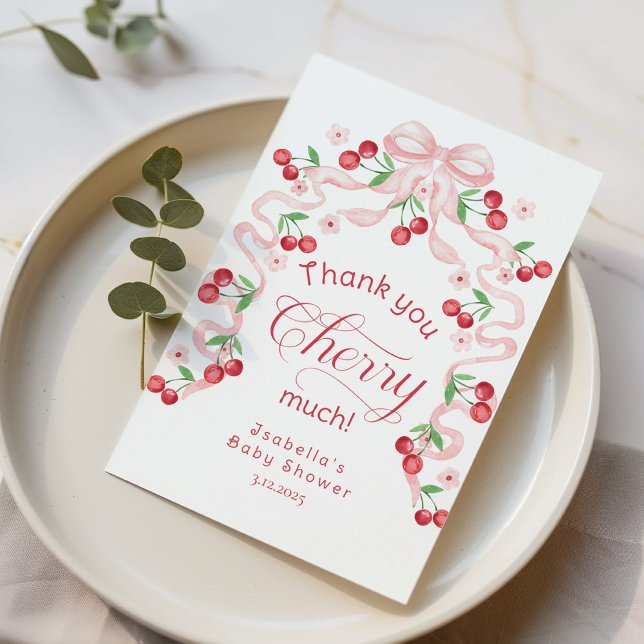 Tarjeta De Agradecimiento Gracias Cherry Many Cherry on top (Subido por el creador)