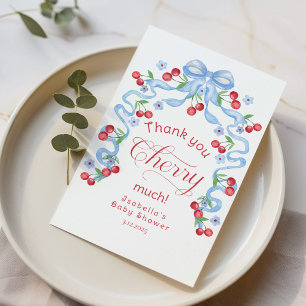 Tarjeta De Agradecimiento Gracias Cherry Many Cherry on top