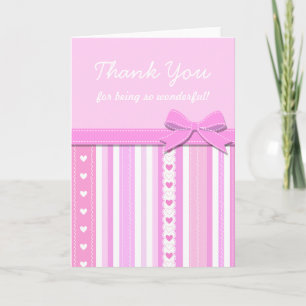 Tarjeta De Agradecimiento Gracias Chica Baby Shower Gift