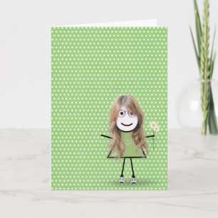 Tarjeta De Agradecimiento Gracias chica con maricones