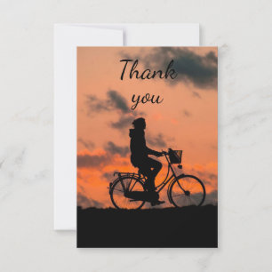 Tarjeta De Agradecimiento Gracias Ciclo De Moto Divertido