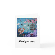 Gracias, ciervo. Tarjeta, sobres blancos incluidos