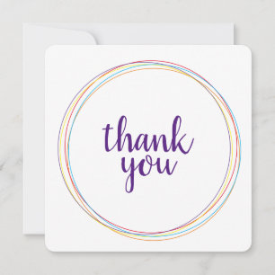 Tarjeta De Agradecimiento Gracias Círculos