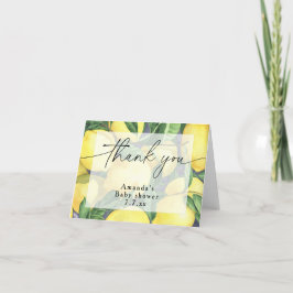 Tarjeta De Agradecimiento Gracias - Citrus Lemon - Ducha para bebé