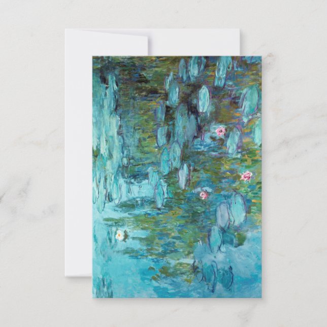 Tarjeta De Agradecimiento Gracias, Claude Monet Nympheas. (Anverso)
