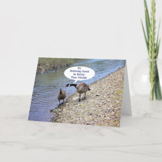 Tarjeta De Agradecimiento Gracias, coche de la nadada, cómico