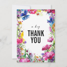 Tarjeta De Agradecimiento GRACIAS Colección de florines de pradera