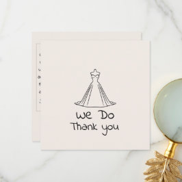 Tarjeta De Agradecimiento Gracias Colección de Silhouette para ropa de Boda
