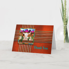 TARJETA DE AGRADECIMIENTO GRACIAS - COLECCIÓN INDIA ESTADOUNIDENSE - BULL SK