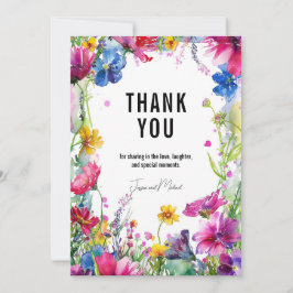 Tarjeta De Agradecimiento Gracias Colección Meadow Blooms