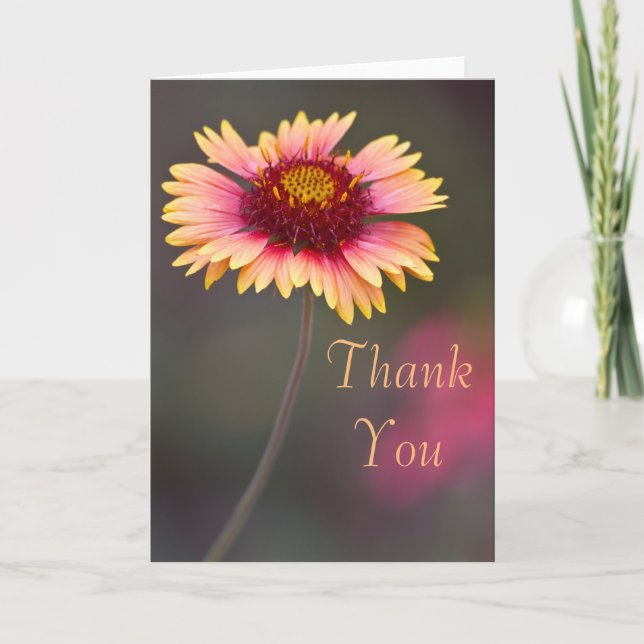 Tarjeta De Agradecimiento Gracias con Dasies (Anverso)