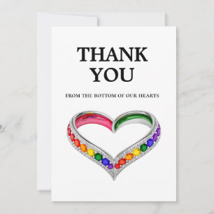 Tarjeta De Agradecimiento 🌈 Gracias con foto Entrelazados en Orgullo