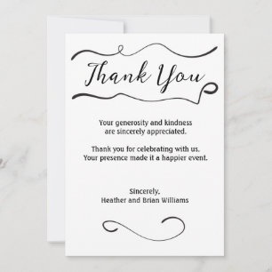 Tarjeta De Agradecimiento Gracias con remolino