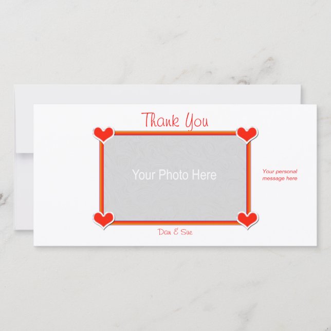 Tarjeta De Agradecimiento Gracias Corazones por ti (Anverso)