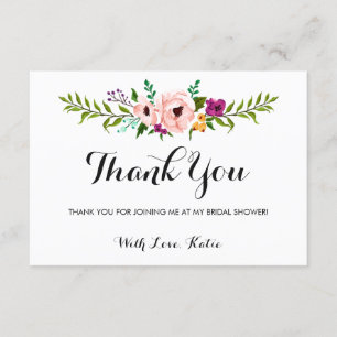 Tarjeta De Agradecimiento Gracias - Corona de Flores