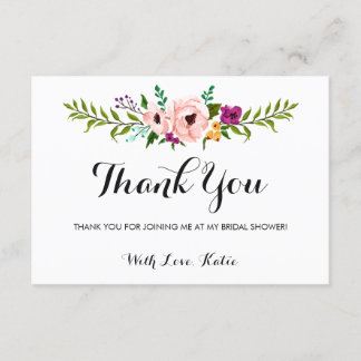 Tarjeta De Agradecimiento Gracias - Corona de Flores