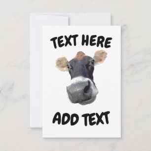 Tarjeta De Agradecimiento Gracias, Cow Face