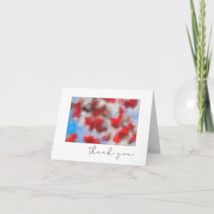 Tarjeta De Agradecimiento Gracias Crabapples Rojos Resumen Arte