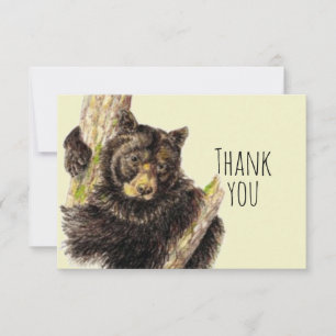 Tarjeta De Agradecimiento Gracias, Cuadrillo, Oso, Abrazo, Arte Animal