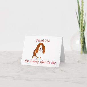 Tarjeta De Agradecimiento Gracias - cuidando de perro.