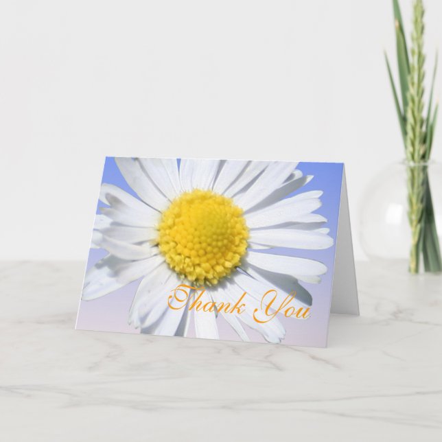 Tarjeta De Agradecimiento gracias, daisy flower (Anverso)
