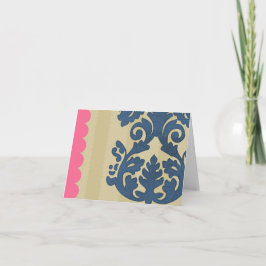 Tarjeta De Agradecimiento Gracias Damask