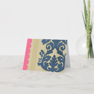 Tarjeta De Agradecimiento Gracias Damask