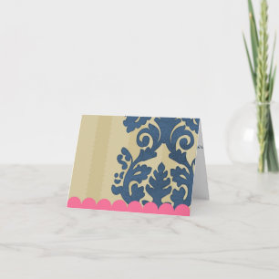 Tarjeta De Agradecimiento Gracias Damask