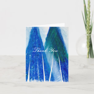 Tarjeta De Agradecimiento Gracias - Dancin de la luz azul alrededor