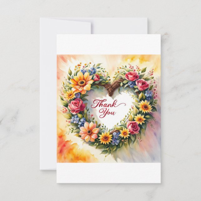 Tarjeta De Agradecimiento ¡Gracias de corazón! (Anverso)