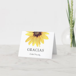 Tarjeta De Agradecimiento Gracias de girasol pintado personalizado