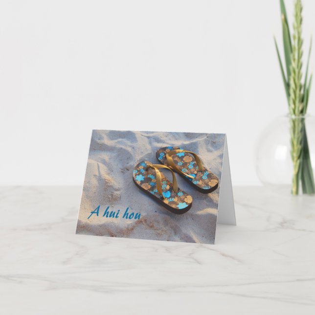 Tarjeta De Agradecimiento Gracias de la familia de zapatos de playa (Anverso)
