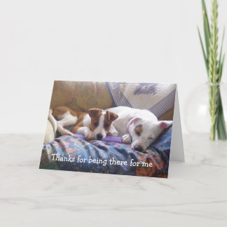 Tarjeta De Agradecimiento Gracias de los perros por estar allí
