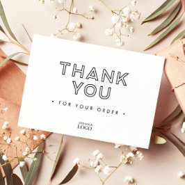 Tarjeta De Agradecimiento Gracias de marca moderna