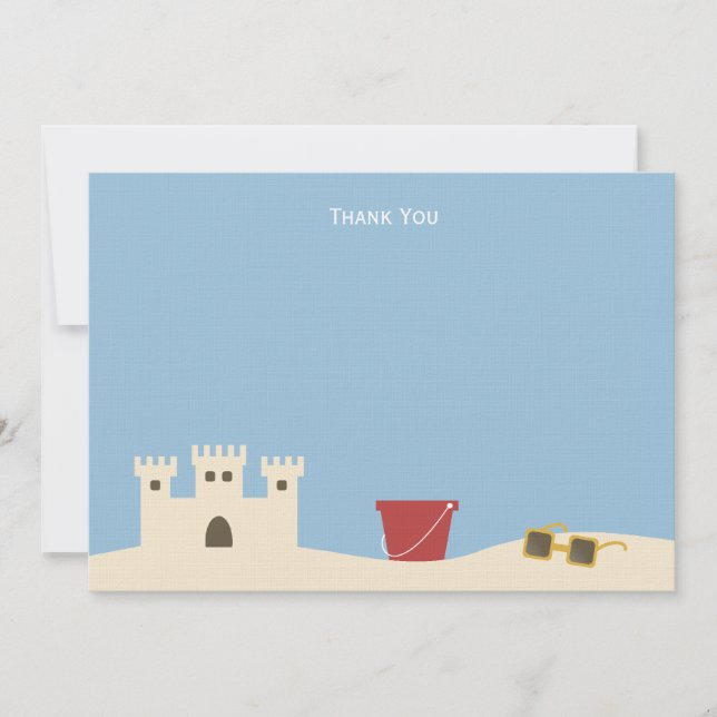 Tarjeta De Agradecimiento Gracias de playa (Anverso)