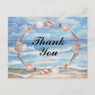 Tarjeta De Agradecimiento Gracias de playa