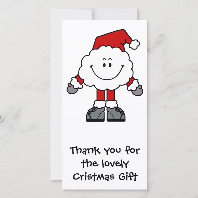 Tarjeta De Agradecimiento Gracias de Santacloud (Anverso)