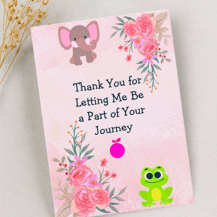 Tarjeta De Agradecimiento Gracias de su Terapeuta – Acuarela Floral